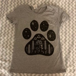 Dog camping T-shirt